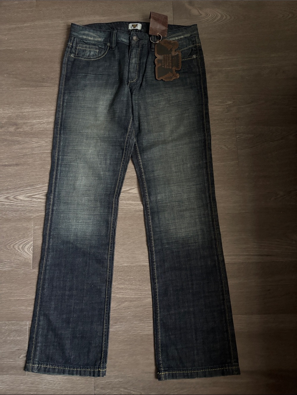 Antik Denim Men’s Bootcut Jeans - Dark Blue Wash